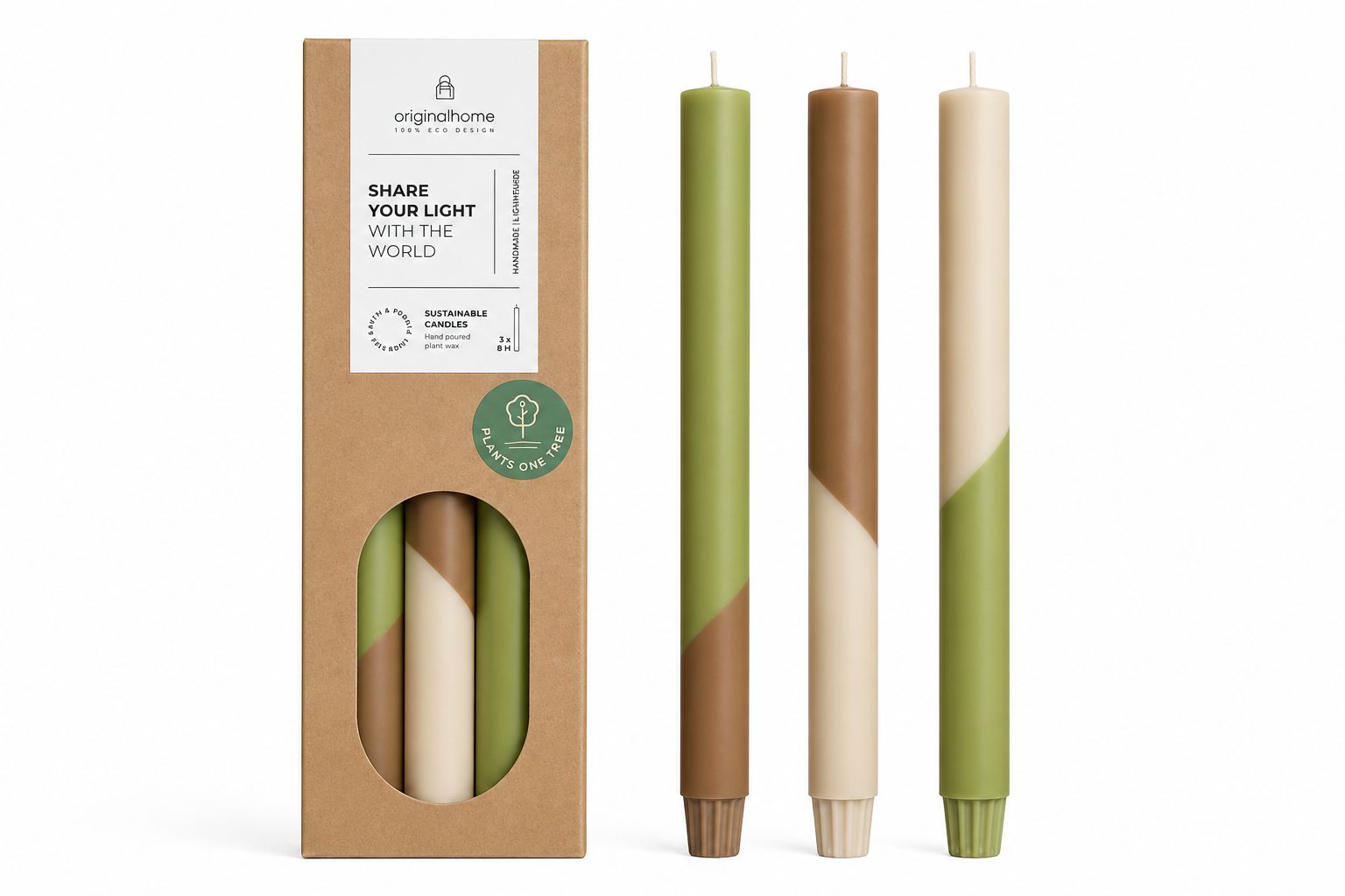 Original Home Vegan Mumlar 3'lü Set