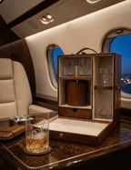 Taşınabilir Vintage Deri Mini Bar El Yapımı Çanta