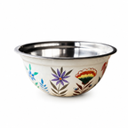 Good Inn Emaye Bowl Large Hand-Painted Enamel Decorative Serving Dish